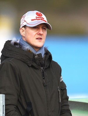 Schumacher no teste da F1 (Foto: Getty Images)