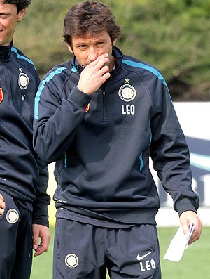 Leonardo no treino do Inter de Milão (Foto: EFE)