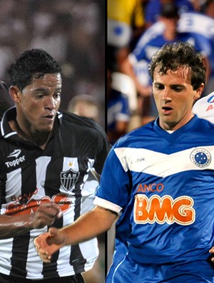 montagem jogadores Atlético-MG Cruzeiro (Foto: Editoria de Arte / GLOBOESPORTE.COM)