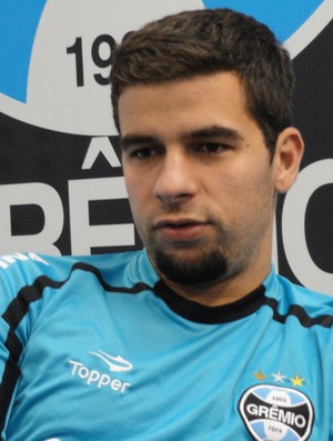 André Lima, centroavante do Grêmio (Foto: Eduardo Cecconi/Globoesporte.com)
