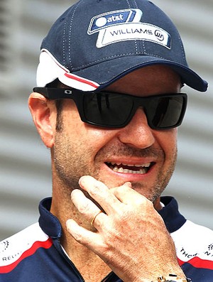 Rubens Barrichello nos boxes (Foto: Getty Images)