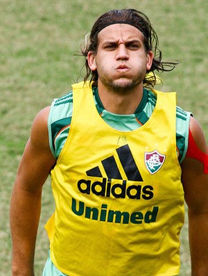 Rafael Moura no treino do Fluminense (Foto: Photocâmera )