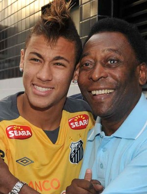 Neymar e Pelé (Foto: divulgação/Santos FC)