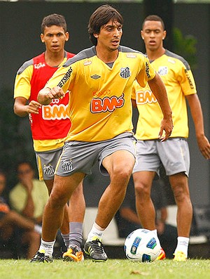 Vinicius Simon no treino do Santos (Foto: Divulgação / Site Oficial do Santos FC)