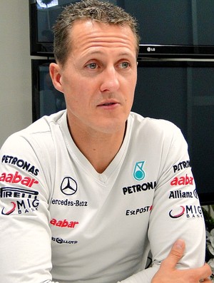 Michael Schumacher entrevista Mercedes (Foto: Rafael Lopes/GLOBOESPORTE.COM)