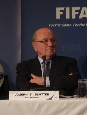 Joseph Blatter reunião em Tóquio (Foto: Thiago Dias / Globoesporte.com)