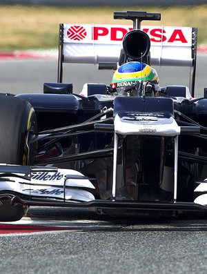Bruno Senna no teste da Williams em Barcelona (Foto: EFE)