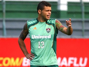 Edinho no treino do Fluminense (Foto: Agência Photocâmera)