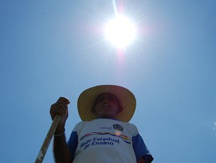 Seu Baião tem quase quatro décadas dedicadas ao Pereirão (Foto: Tiago Medeiros, GLOBOESPORTE.COM)