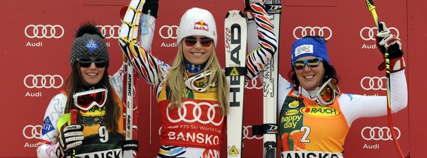 Lindsey Vonn Copa do Mundo Bulgária ski campeãs  (Foto: AP)