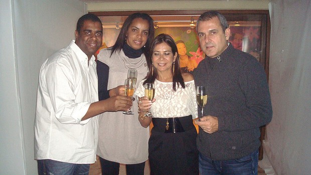 Zé Roberto, Fofão e Alex festa Ano Novo (Foto: Divulgação / Arquivo Pessoal)