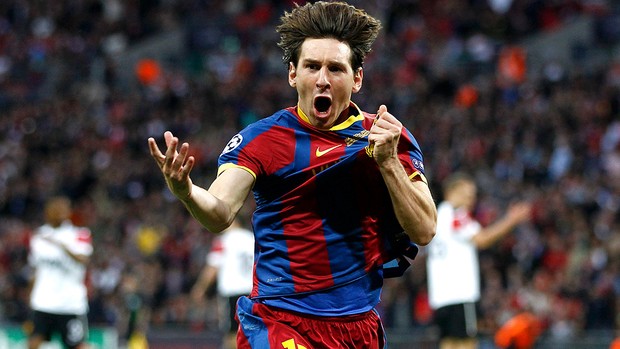 messi barcelona gol manchester united liga dos campeões (Foto: agência Reuters)