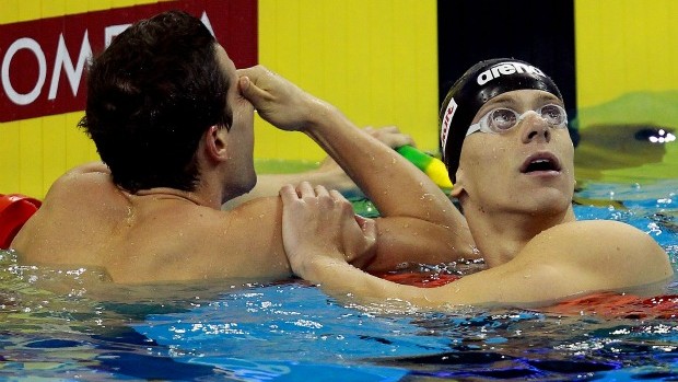 Cesar Cielo ouro nos 50m livre Mundial de Xangai natação (Foto: Reuters)