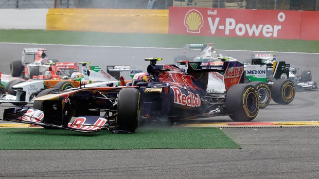 Formula 1 - GP da Bélgica - Toro Rosso acidente (Foto: Getty Images)