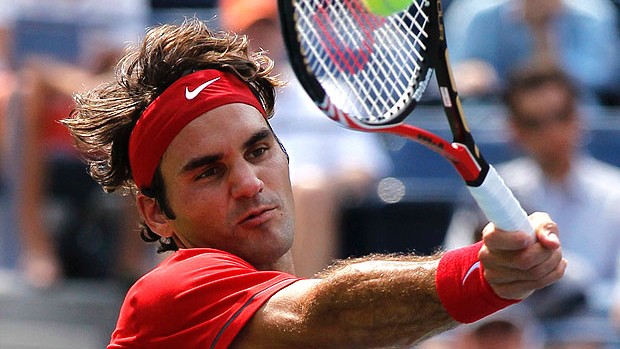 Roger Federer na partida contra Cilic no US Open (Foto: Reuters)