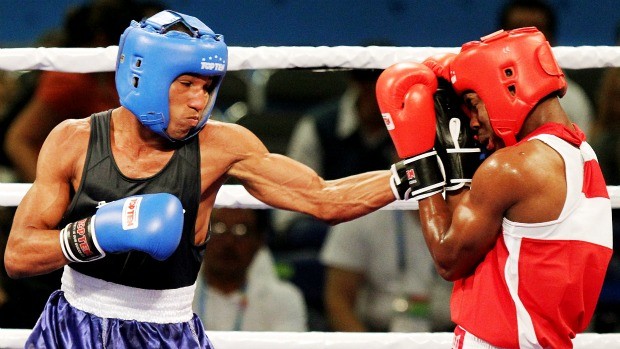 Robson Conceição contra o americano Toka Titus Kahn-Clary, boxe jogos pan-americanos (Foto: Wander Roberto / Inovafoto / COB)