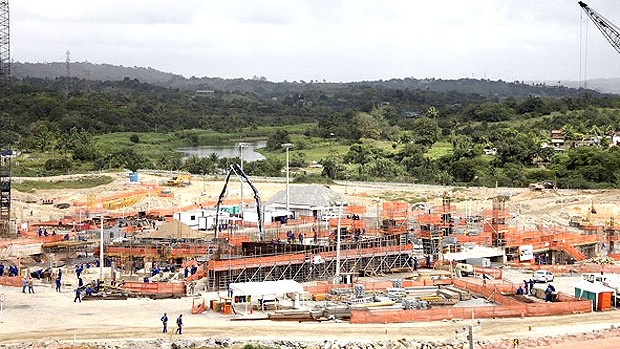 obras na Arena Pernambuco para a Copa (Foto: Divulgação / Site Oficial)