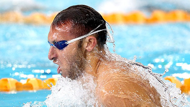 Ian Thorpe na prova dos 100m na natação (Foto: Getty Images)