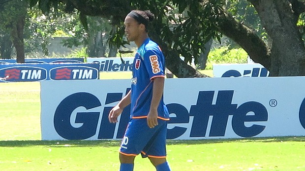 Ronaldinho treino Flamengo (Foto: Richard Souza / Globoesporte.com)