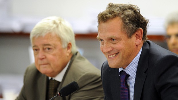 Sessão da Câmara com Ricardo Teixeira e Jérôme Valcke (Foto: AFP)