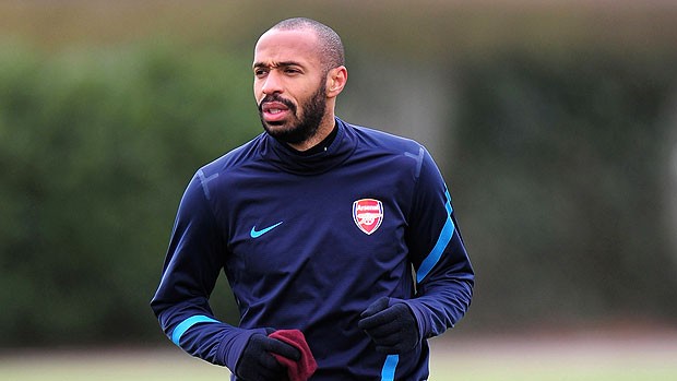 Henry no treino do Arsenal (Foto: Getty Images)