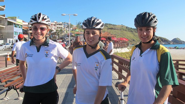 Andrea Steyn, Carlyn Fischer e Vicky Van Der Merwe Mundialito de Triatlo Rápido Arraial do Cabo (Foto: Ana Carolina Fontes / Globoesporte.com)