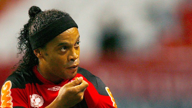 Ronaldinho gol Flamengo (Foto: André Portugal / VIPCOMM)