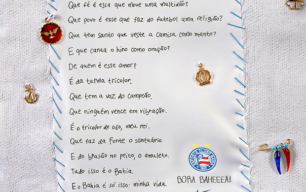 Manifesto no kit da nova camisa do Bahia (Foto: Divulgação/Nike)