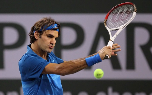 O tenista Roger Federer, no torneio de Indian Wells (Foto: Getty Images)