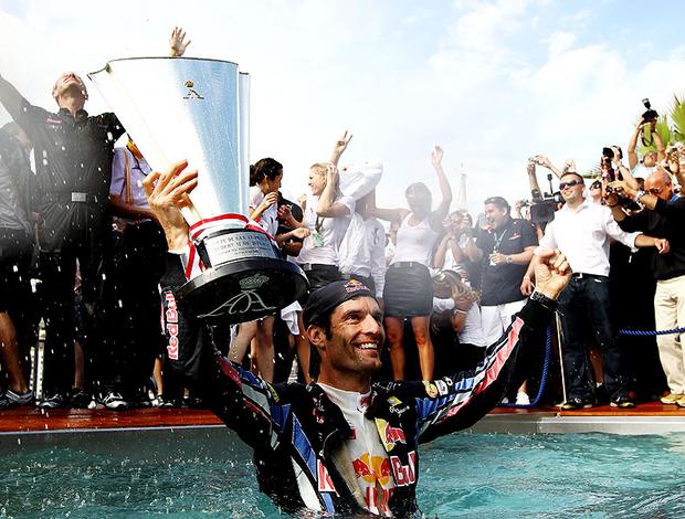 Mark Webber comemora GP de Mônaco (Foto: Getty Images)