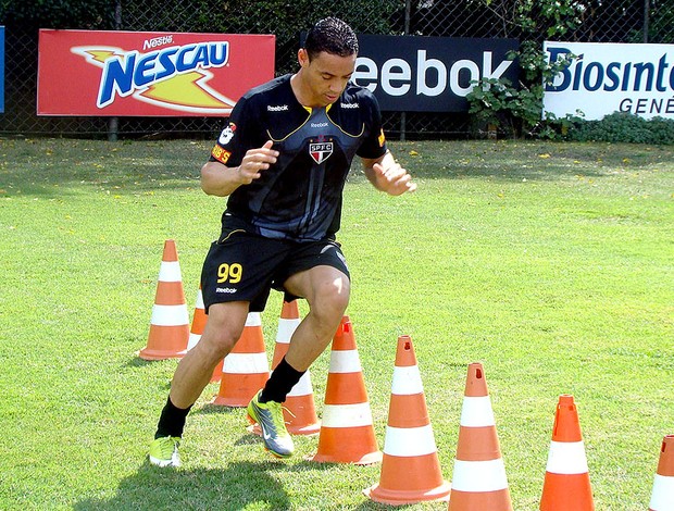 Ricardo Oliveira no treino do São Paulo