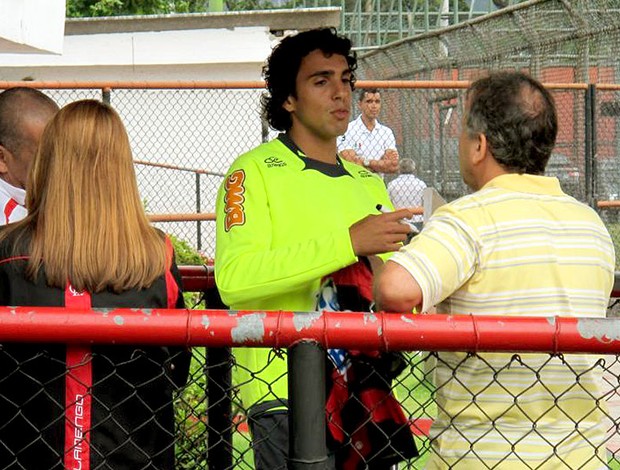 Diogo e Zico no treino do Flamengo