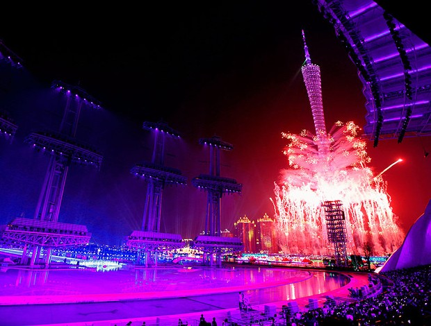 cerimônia de abertura dos Jogos Asiáticos 