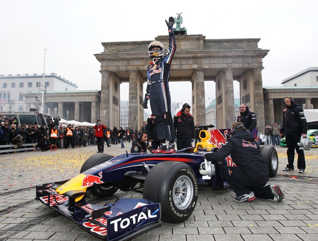 Sebastian Vettel durante visita a Berlim