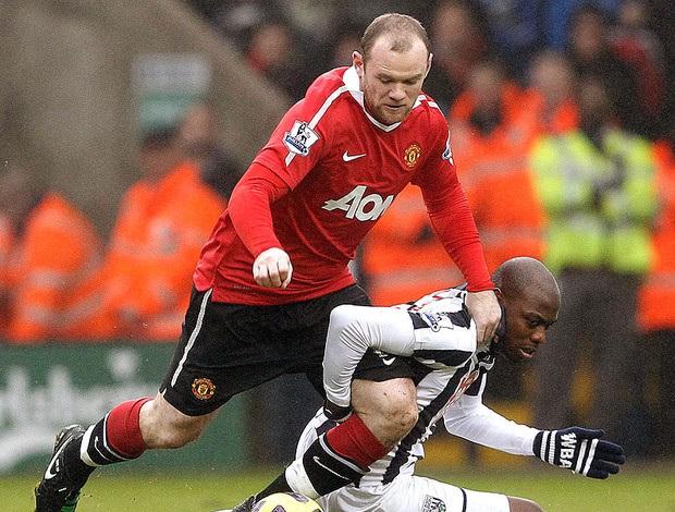 Rooney na partida do Manchester United contra o West Bromwich