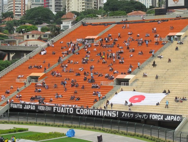 Corinthians Homenagem Japão (Foto: Leandro Canônico/GLOBOESPORTE.COM)