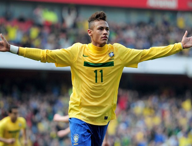Neymar Comemoração Brasil x Escócia (Foto: Getty Images)