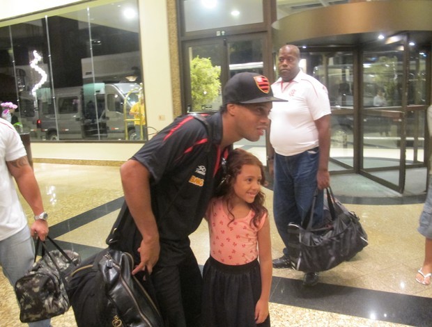 Ronaldinho Gaúcho, em Atibaia (Foto: Richard Souza / GLOBOESPORTE)