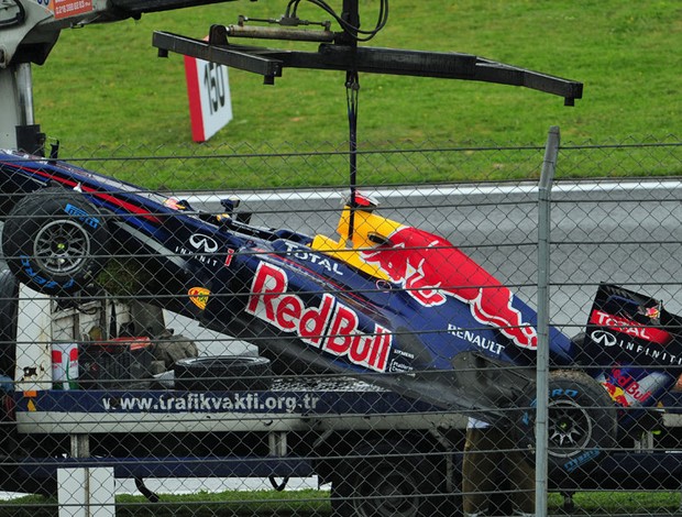 Sebastian Vettel acidente forte treino livre GP da Turquia (Foto: AFP)