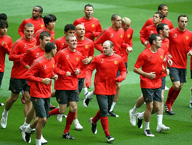 treino do Manchester United em Wembley (Foto: EFE)