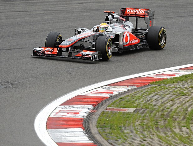 Hamilton no GP da Alemanha (Foto: AFP)