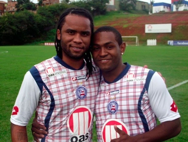 carlos alberto e jobson em treino do Bahia (Foto: Felipe Oliveira/Site Oficial)