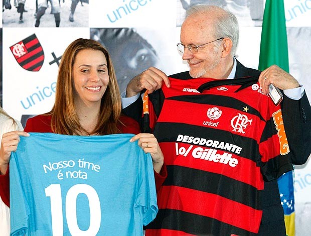Patricia Amorim no evento do Flamengo com a Unicef (Foto: André Portugal / Vipcomm)
