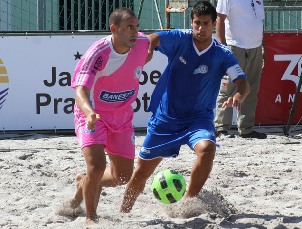 Primeira rodada da I Copa dos Campeões de futebol de areia (Foto: Divulgação/Pauta Livre)