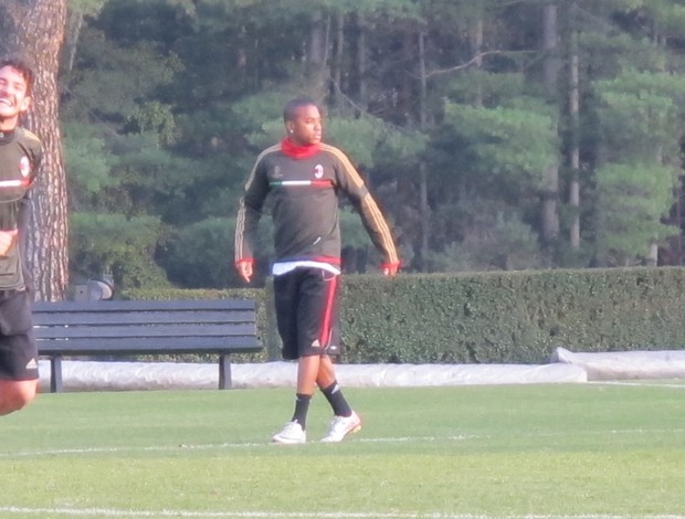 Robinho, treino no Milan (Foto: Cahê Mota / Globoesporte.com)