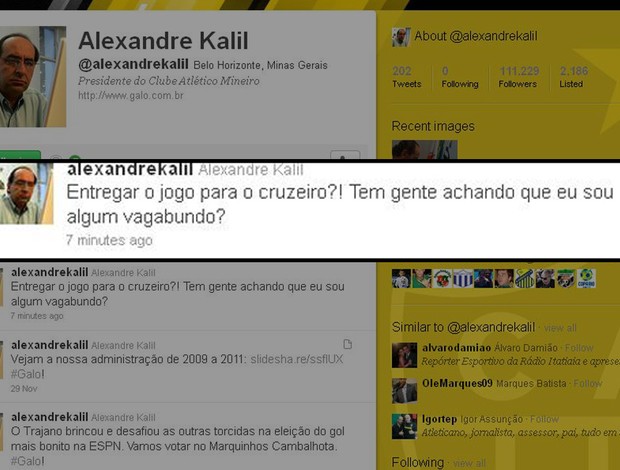 alexandre Kalil Atlético-MG twitter (Foto: Reprodução/Twitter)