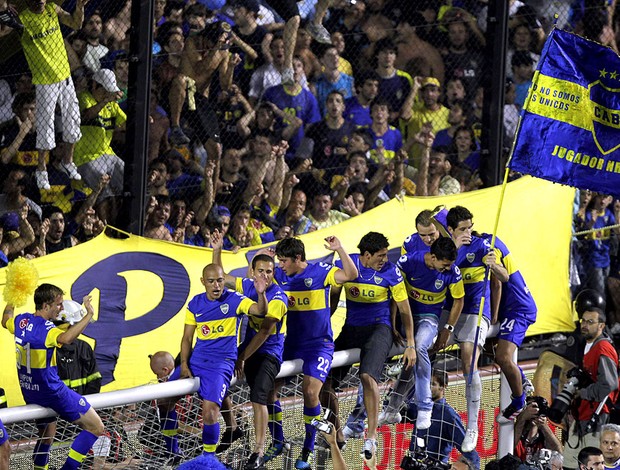 festa do título do Boca Juniors (Foto: EFE)