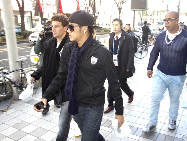 Neymar e Elano em passeio em Nagoya (Foto: Leandro Amaral)