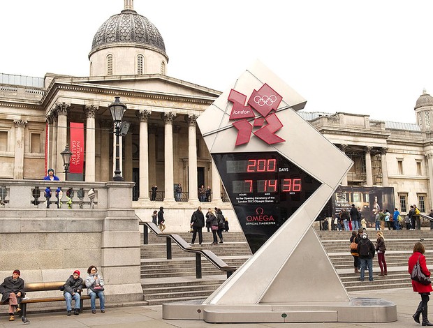 relógio olímpico em Londres marca 200 dias para os Jogos (Foto: AFP)