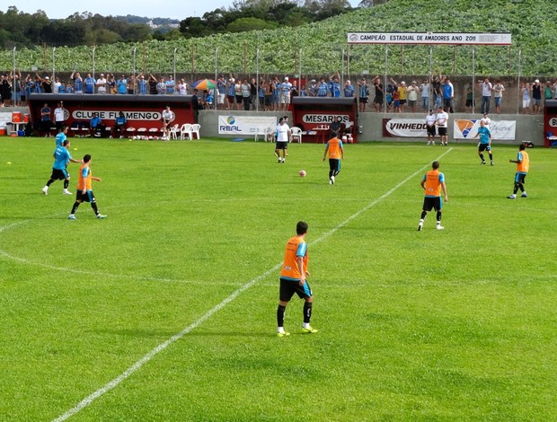 Treino do Grêmio na pré-temporada em Bento Gonçalves, no RS (Foto: Eduardo Cecconi)